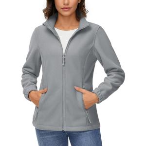 imageTACVASEN womens Women Fleece CoatLight Grey