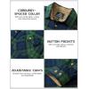 imageTACVASEN Flannel Shirt for Men Long Sleeve Plaid Shirt Corduroy Cuff Collar Casual Lightweight Cotton Button Down ShirtsGreen