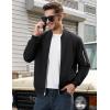 imageTACVASEN Mens Bomber Jacket Plaid Lined Casual Windbreaker Stylish Light Fall Spring Jackets Windproof Zip Up Coat01 Black