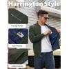 imageTACVASEN Mens Bomber Jacket Plaid Lined Casual Windbreaker Stylish Light Fall Spring Jackets Windproof Zip Up CoatGreen