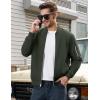 imageTACVASEN Mens Bomber Jacket Plaid Lined Casual Windbreaker Stylish Light Fall Spring Jackets Windproof Zip Up CoatGreen
