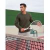 imageTACVASEN Mens Crewneck Sweatshirt Fleece Lined with Pocket Winter Warm Midweight Casual Long Sleeve Pullover SweatshirtArmy Green