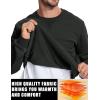 imageTACVASEN Mens Crewneck Sweatshirt Fleece Lined with Pocket Winter Warm Midweight Casual Long Sleeve Pullover SweatshirtBlack