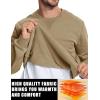 imageTACVASEN Mens Crewneck Sweatshirt Fleece Lined with Pocket Winter Warm Midweight Casual Long Sleeve Pullover SweatshirtKhaki