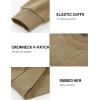 imageTACVASEN Mens Crewneck Sweatshirt Fleece Lined with Pocket Winter Warm Midweight Casual Long Sleeve Pullover SweatshirtKhaki