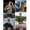 imageTACVASEN Mens Crewneck Sweatshirt Fleece Lined with Pocket Winter Warm Midweight Casual Long Sleeve Pullover SweatshirtNavy