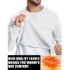 imageTACVASEN Mens Crewneck Sweatshirt Fleece Lined with Pocket Winter Warm Midweight Casual Long Sleeve Pullover SweatshirtWhite
