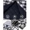imageTACVASEN Mens Flannel Jacket with Hood Quilted Lined Plaid Shirts Jacket Cotton Long Sleeve Button Down Shirt ShacketBlack