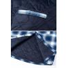 imageTACVASEN Mens Flannel Jacket with Hood Quilted Lined Plaid Shirts Jacket Cotton Long Sleeve Button Down Shirt ShacketBlue White