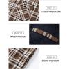 imageTACVASEN Mens Flannel Jacket with Hood Quilted Lined Plaid Shirts Jacket Cotton Long Sleeve Button Down Shirt ShacketBrown