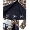 imageTACVASEN Mens Flannel Jacket with Hood Quilted Lined Plaid Shirts Jacket Cotton Long Sleeve Button Down Shirt ShacketBrown