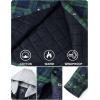 imageTACVASEN Mens Flannel Jacket with Hood Quilted Lined Plaid Shirts Jacket Cotton Long Sleeve Button Down Shirt ShacketGreen