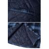 imageTACVASEN Mens Flannel Jacket with Hood Quilted Lined Plaid Shirts Jacket Cotton Long Sleeve Button Down Shirt ShacketGrey Blue