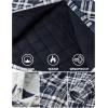 imageTACVASEN Mens Flannel Jacket with Hood Quilted Lined Plaid Shirts Jacket Cotton Long Sleeve Button Down Shirt ShacketNavy