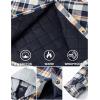 imageTACVASEN Mens Flannel Jacket with Hood Quilted Lined Plaid Shirts Jacket Cotton Long Sleeve Button Down Shirt ShacketYellow