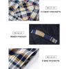 imageTACVASEN Mens Flannel Jacket with Hood Quilted Lined Plaid Shirts Jacket Cotton Long Sleeve Button Down Shirt ShacketYellow