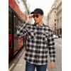 imageTACVASEN Mens Flannel Shirt Long Sleeve Plaid Shirts Cotton Lightweight Casual Button Down Work Shirt with 2 PocketsBlack