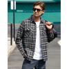 imageTACVASEN Mens Flannel Shirt Long Sleeve Plaid Shirts Cotton Lightweight Casual Button Down Work Shirt with 2 PocketsBlack Grey