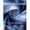 imageTACVASEN Mens Flannel Shirt Long Sleeve Plaid Shirts Cotton Lightweight Casual Button Down Work Shirt with 2 PocketsBlue White