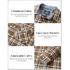 imageTACVASEN Mens Flannel Shirt Long Sleeve Plaid Shirts Cotton Lightweight Casual Button Down Work Shirt with 2 PocketsBrown