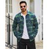 imageTACVASEN Mens Flannel Shirt Long Sleeve Plaid Shirts Cotton Lightweight Casual Button Down Work Shirt with 2 PocketsGreen