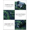 imageTACVASEN Mens Flannel Shirt Long Sleeve Plaid Shirts Cotton Lightweight Casual Button Down Work Shirt with 2 PocketsGreen
