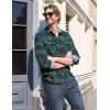 imageTACVASEN Mens Flannel Shirt Long Sleeve Plaid Shirts Cotton Lightweight Casual Button Down Work Shirt with 2 PocketsGreen