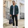 imageTACVASEN Mens Flannel Shirt Long Sleeve Plaid Shirts Cotton Lightweight Casual Button Down Work Shirt with 2 PocketsGreen