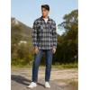 imageTACVASEN Mens Flannel Shirt Long Sleeve Plaid Shirts Cotton Lightweight Casual Button Down Work Shirt with 2 PocketsNavy