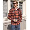imageTACVASEN Mens Flannel Shirt Long Sleeve Plaid Shirts Cotton Lightweight Casual Button Down Work Shirt with 2 PocketsOrange