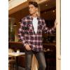 imageTACVASEN Mens Flannel Shirt Long Sleeve Plaid Shirts Cotton Lightweight Casual Button Down Work Shirt with 2 PocketsRed White