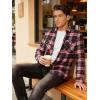 imageTACVASEN Mens Flannel Shirt Long Sleeve Plaid Shirts Cotton Lightweight Casual Button Down Work Shirt with 2 PocketsRed White