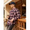 imageTACVASEN Mens Flannel Shirt Long Sleeve Plaid Shirts Cotton Lightweight Casual Button Down Work Shirt with 2 PocketsRed White