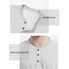 imageTACVASEN Mens Henley Shirts Long Sleeve Cotton Shirts for Travel Hiking Work Casual Regular FitBeige Hemp