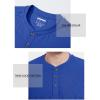 imageTACVASEN Mens Henley Shirts Long Sleeve Cotton Shirts for Travel Hiking Work Casual Regular FitColorful Blue
