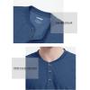 imageTACVASEN Mens Henley Shirts Long Sleeve Cotton Shirts for Travel Hiking Work Casual Regular FitDark Blue Hemp