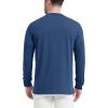 imageTACVASEN Mens Henley Shirts Long Sleeve Cotton Shirts for Travel Hiking Work Casual Regular FitDark Blue Hemp