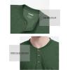 imageTACVASEN Mens Henley Shirts Long Sleeve Cotton Shirts for Travel Hiking Work Casual Regular FitDark Green Hemp