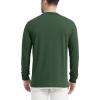 imageTACVASEN Mens Henley Shirts Long Sleeve Cotton Shirts for Travel Hiking Work Casual Regular FitDark Green Hemp