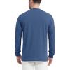 imageTACVASEN Mens Henley Shirts Long Sleeve Cotton Shirts for Travel Hiking Work Casual Regular FitGrey Blue Hemp