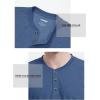 imageTACVASEN Mens Henley Shirts Long Sleeve Cotton Shirts for Travel Hiking Work Casual Regular FitGrey Blue Hemp