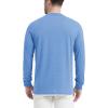 imageTACVASEN Mens Henley Shirts Long Sleeve Cotton Shirts for Travel Hiking Work Casual Regular FitLight Blue Hemp