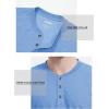 imageTACVASEN Mens Henley Shirts Long Sleeve Cotton Shirts for Travel Hiking Work Casual Regular FitLight Blue Hemp