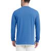 imageTACVASEN Mens Henley Shirts Long Sleeve Cotton Shirts for Travel Hiking Work Casual Regular FitSea Blue Hemp