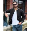 imageTACVASEN Mens Lightweight Jacket Casual Spring Fall Windbreaker Bomber Zip Up Coat With Pocket01black