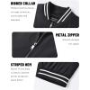 imageTACVASEN Mens Lightweight Jacket Casual Spring Fall Windbreaker Bomber Zip Up Coat With Pocket01black