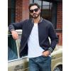 imageTACVASEN Mens Lightweight Jacket Casual Spring Fall Windbreaker Bomber Zip Up Coat With Pocket03navy