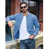 imageTACVASEN Mens Lightweight Jacket Casual Spring Fall Windbreaker Bomber Zip Up Coat With Pocket04light Blue