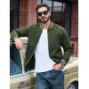 imageTACVASEN Mens Lightweight Jacket Casual Spring Fall Windbreaker Bomber Zip Up Coat With Pocket05green