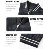 imageTACVASEN Mens Lightweight Jacket Casual Spring Fall Windbreaker Bomber Zip Up Coat With Pocket07color Black